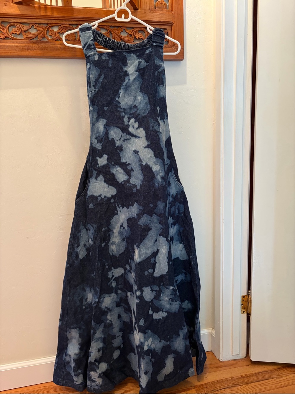 Tie-Dye Navy Blue Maxi Dress Orire